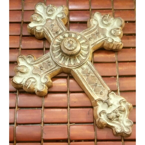 Vintage Gothic Wall Cross 13"x10.5" - Picture 2 of 4
